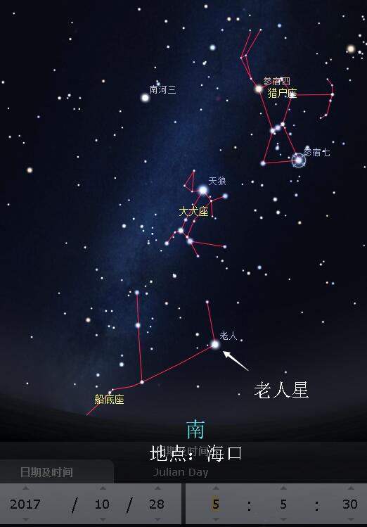 2017年10月28日 重阳节与老人星