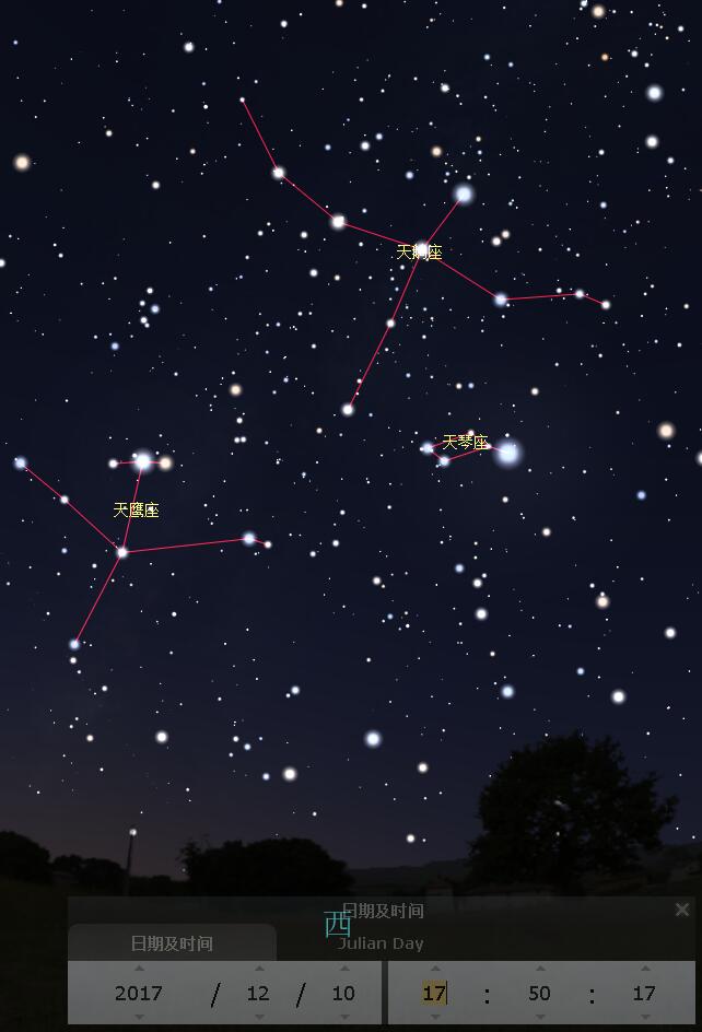 就是那个由天鹅座的天津四和天鹰座的牛郎星,天琴座的织女星组成的大