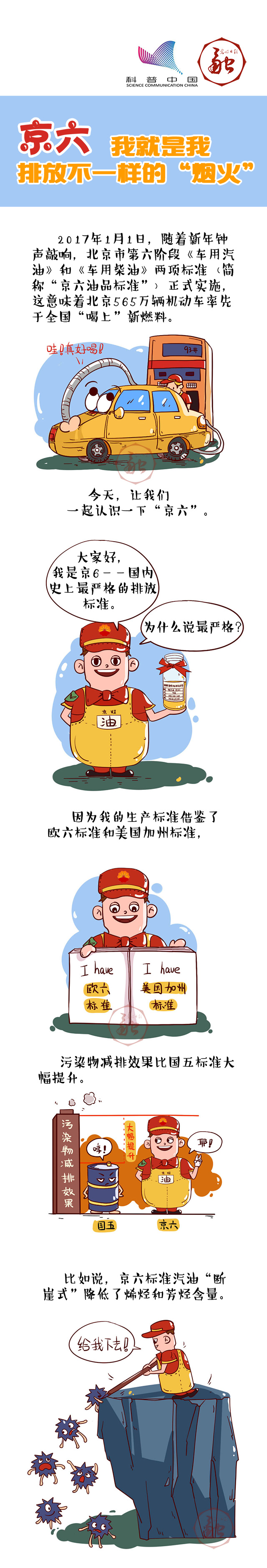 科普漫画|京六自白——我就是我,排放“不一样的烟火”