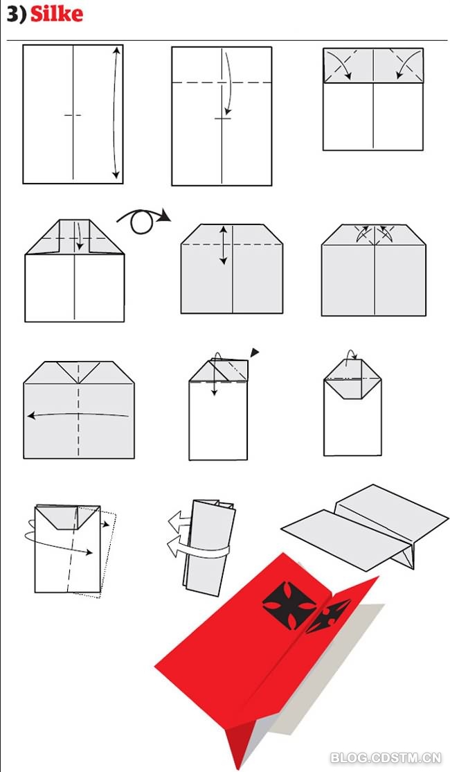 10种儿童纸飞机的折法图片