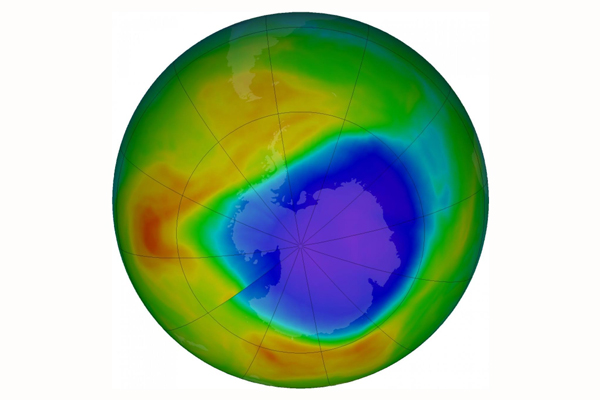 南极圈臭氧浓度影像