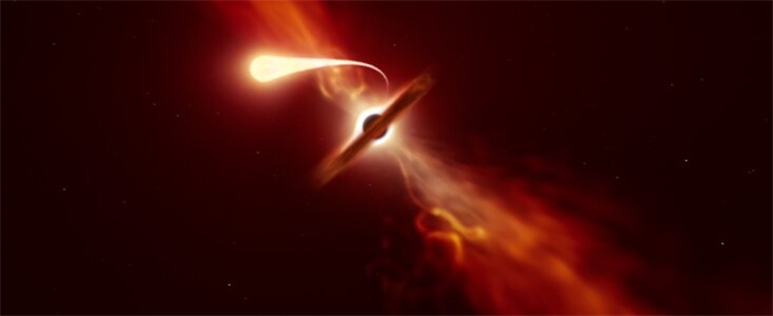 天文学家捕捉黑洞吞噬恒星情景 天文学家捕捉黑洞吞噬恒星情景