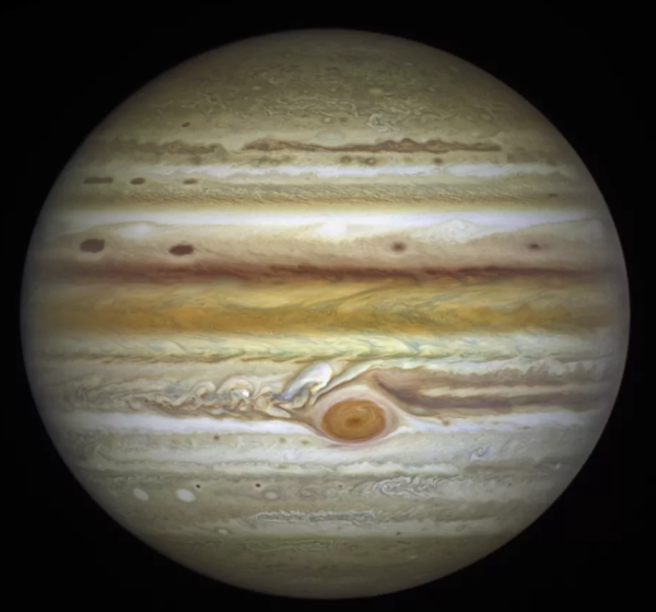 朱诺号传回的最新照片木星最大的卫星木卫三的巨大阴影