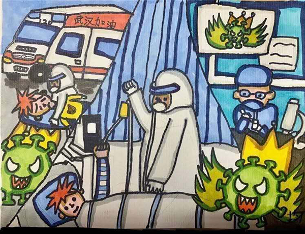 云游中科馆;云微展;抗击疫情;海报